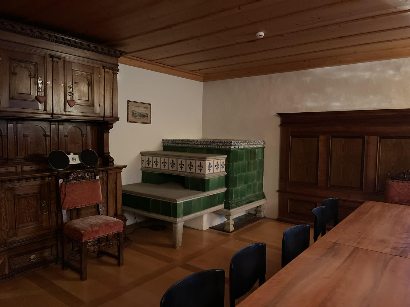 Antiker Kachelofen im Wasserschloss Wyher - Kanton Luzern
